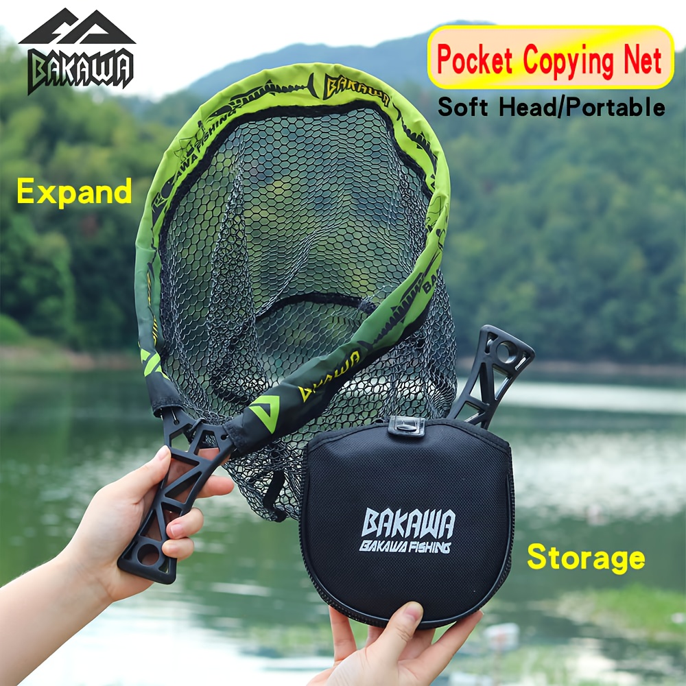 Fish Net Handle - BAKAWA Klappbares Fischernetz mit kurzem Griff,