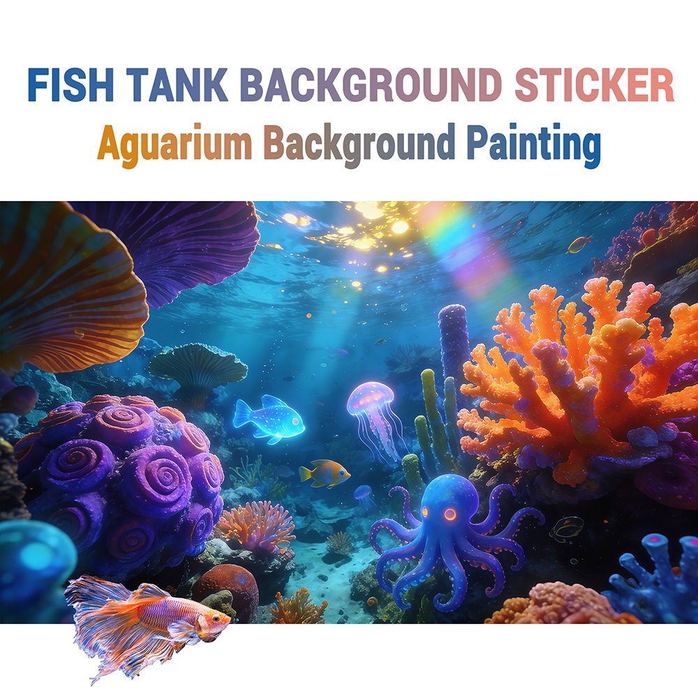 Aquarium Fish Light - Die Unterwasserwelt unter dem Regenbogenlicht, Aquarium-Aufkleber,