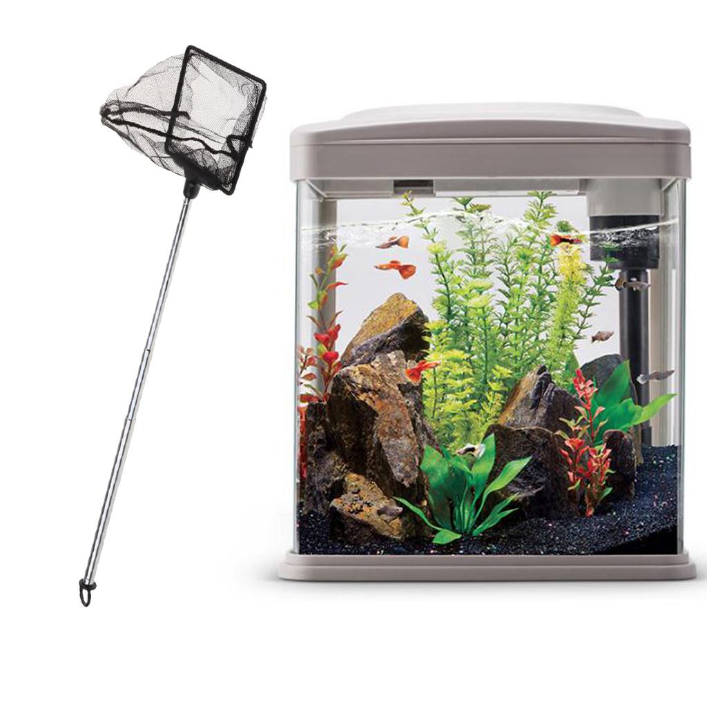 Fish Net Handle - Aquarium-Angelfang, Fischnetz mit einziehbarem Griff und