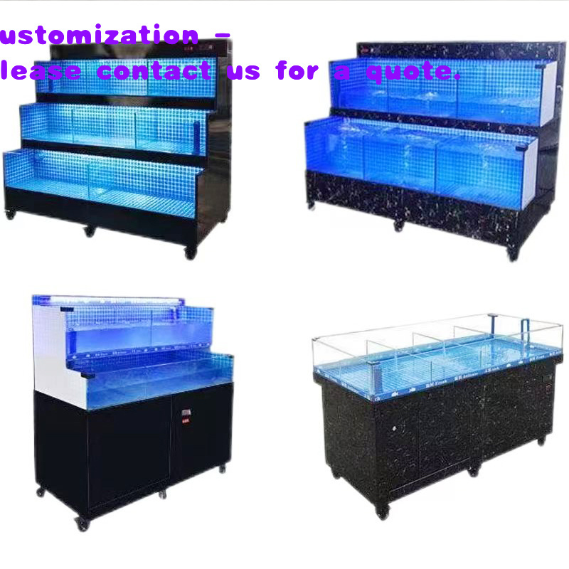 Aquarium Fish Restaurant - Maßgefertigte Schwarze Rechteckige Fisch- und Hummer-Aquarien