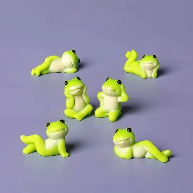 Aquarium Fish Cartoon - 6 Stück Cartoon Mini Lustige Frosch-Figuren