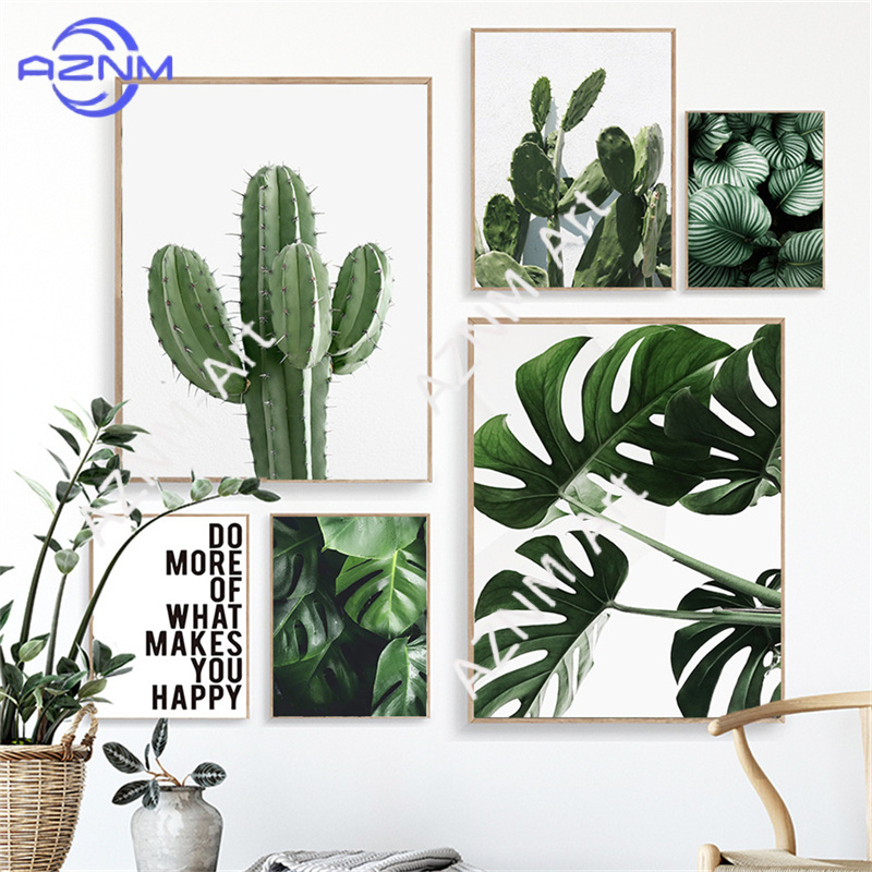 Live Plant Fertilizer - Grünes Pflanzenbild Monstera Poster Wandkunst Leinwandbild