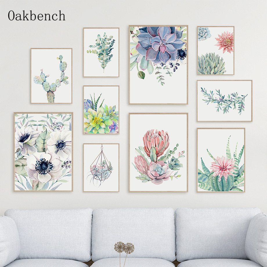 Live Plant Fertilizer - Sukkulente Wand Kunst Poster Kaktus Leinwand