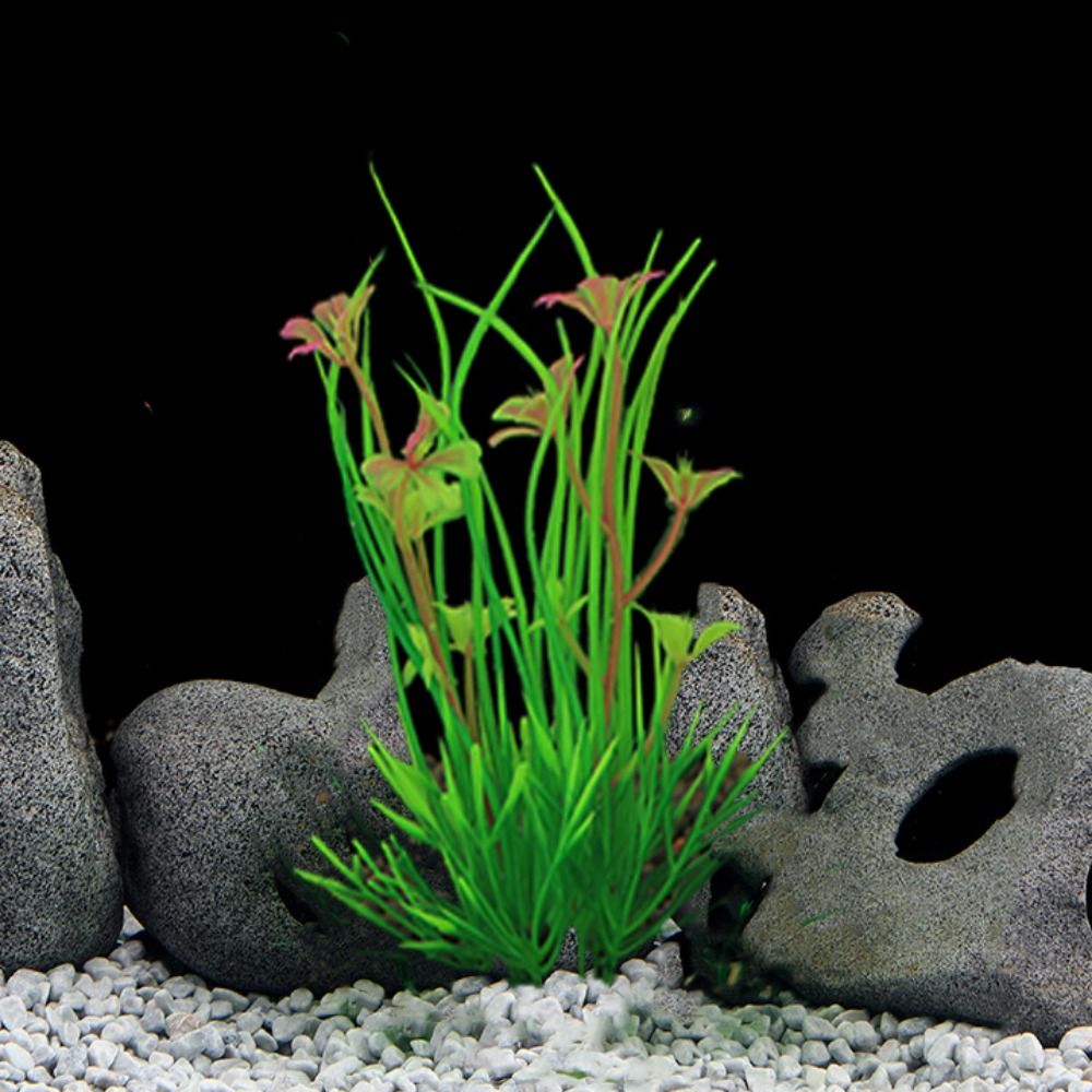 Aquarium Fish Green - 13 cm künstliche Aquarienpflanzen, Kunststoff, Simulation,