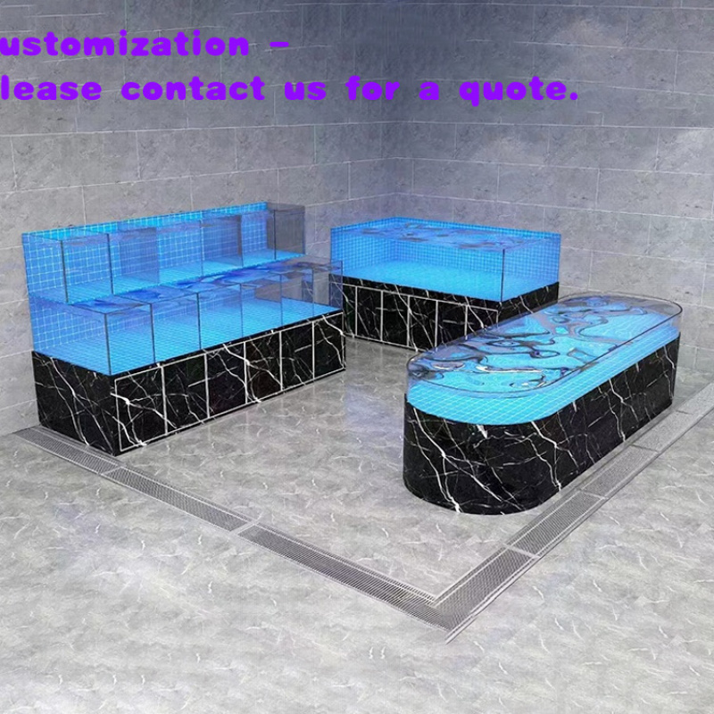 Aquarium Fish Restaurant - Maßgefertigte Glas-Aquarien für kommerzielle Nutzung, Meeresfrüchte-Präsentation,