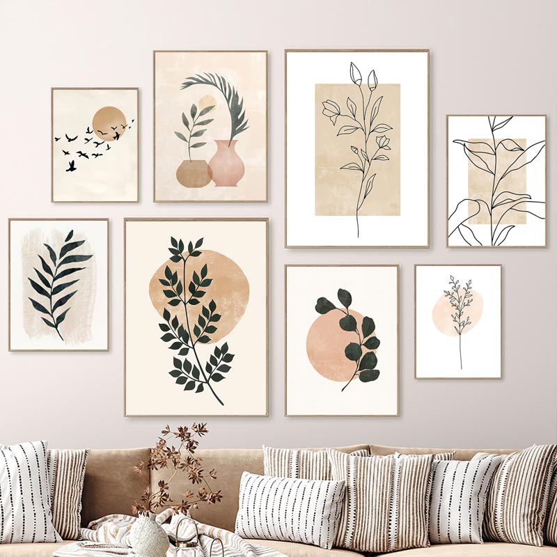 Live Plant Fertilizer - Boho Poster natürliche Pflanze Vogel Sonne