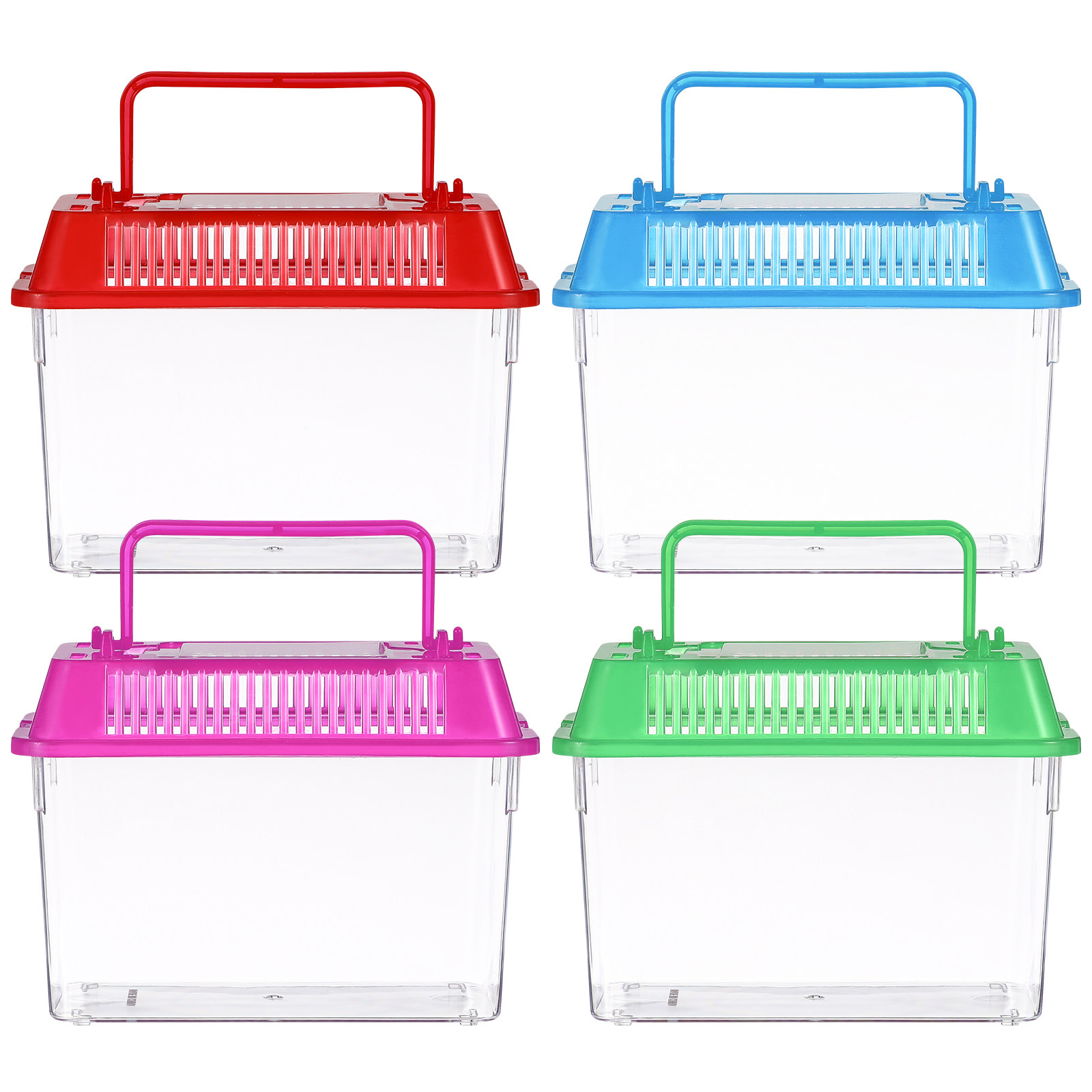 Aquarium Fish Green - Tragbares Mini-Aquarium aus Kunststoff für Kleine