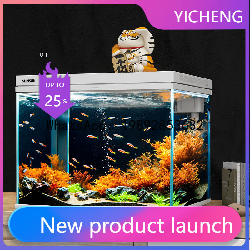 Aquarium Fish Low Maintenance - Ultraklares Fischbecken - Selbstzirkulierendes Wohnzimmer-Aquarium -
