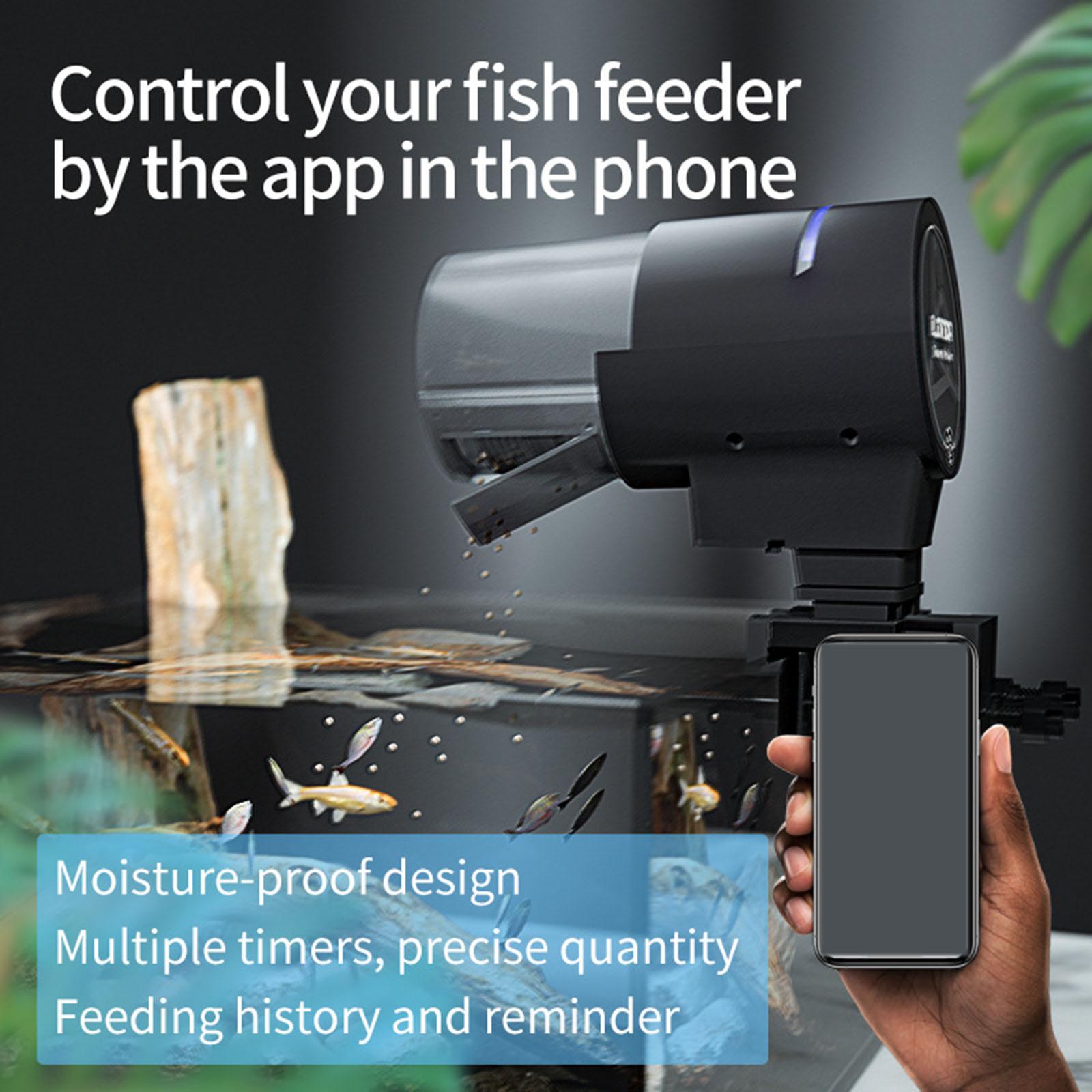 Aquarium Fish Holiday Food - Großer WLAN-gesteuerter Automatischer Fischfütterer für Aquarien