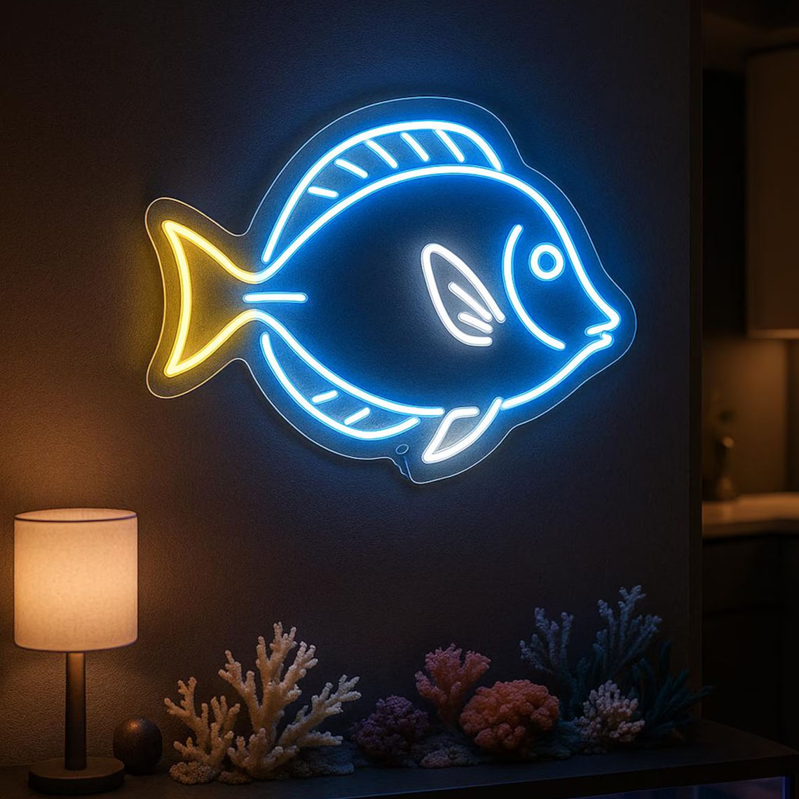 Tropische Fische Neon-Schild O – Aquarium Fish Restaurant Bewertung und Preis