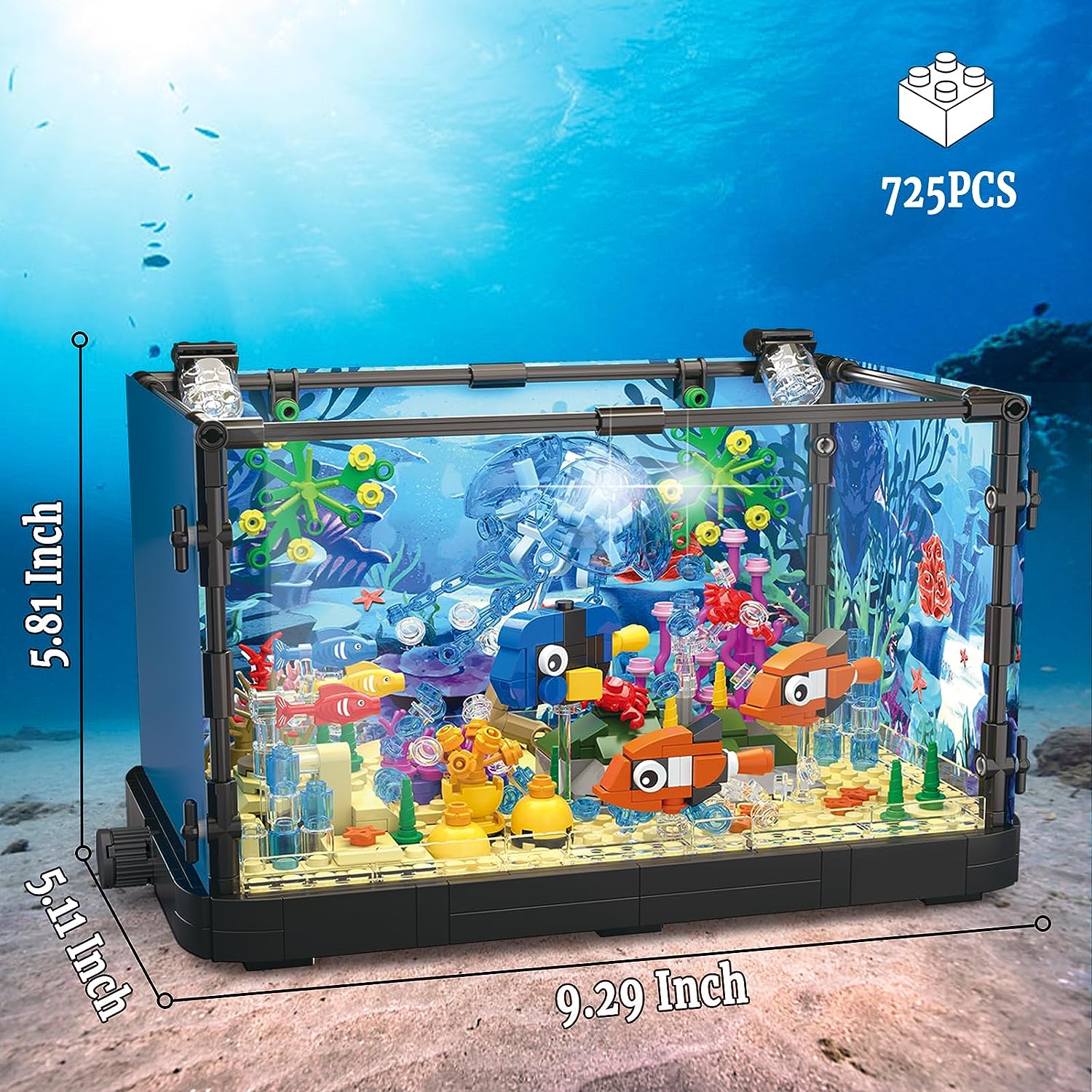 MOC Ocean Fish Tank Aquarium B – Aquarium Fish Holiday Food Bewertung und Preis