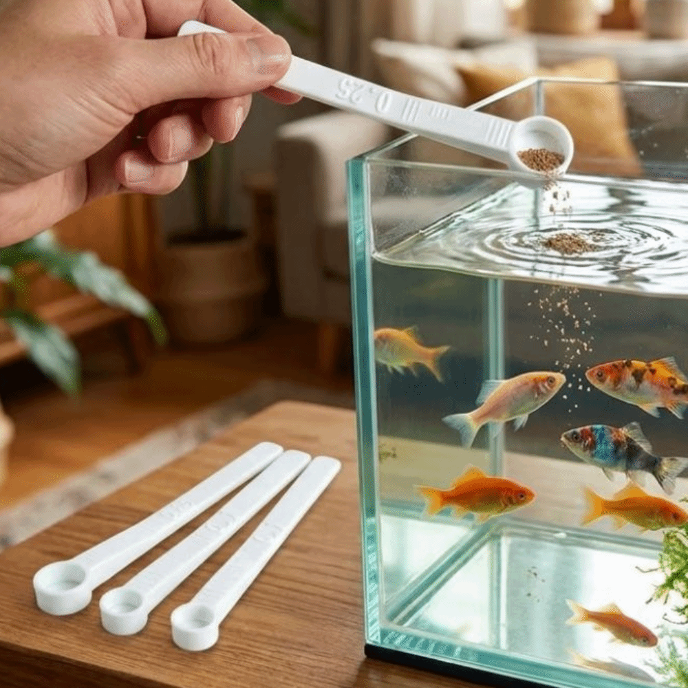 3-teiliger Fischfutter-Messlöf – Aquarium Fish Holiday Food Bewertung und Preis