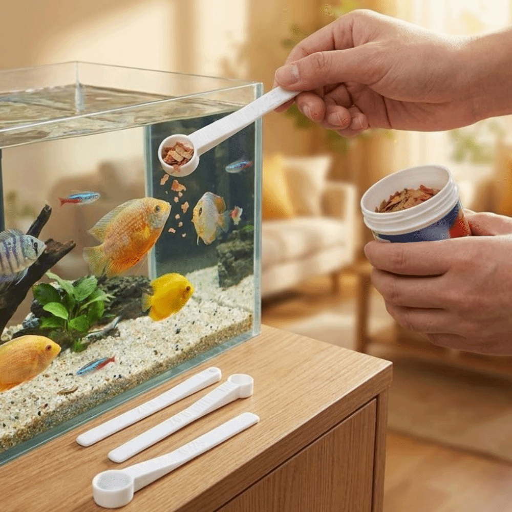 3-teiliger Fischfutter-Messlöf – Aquarium Fish Holiday Food Bewertung und Preis