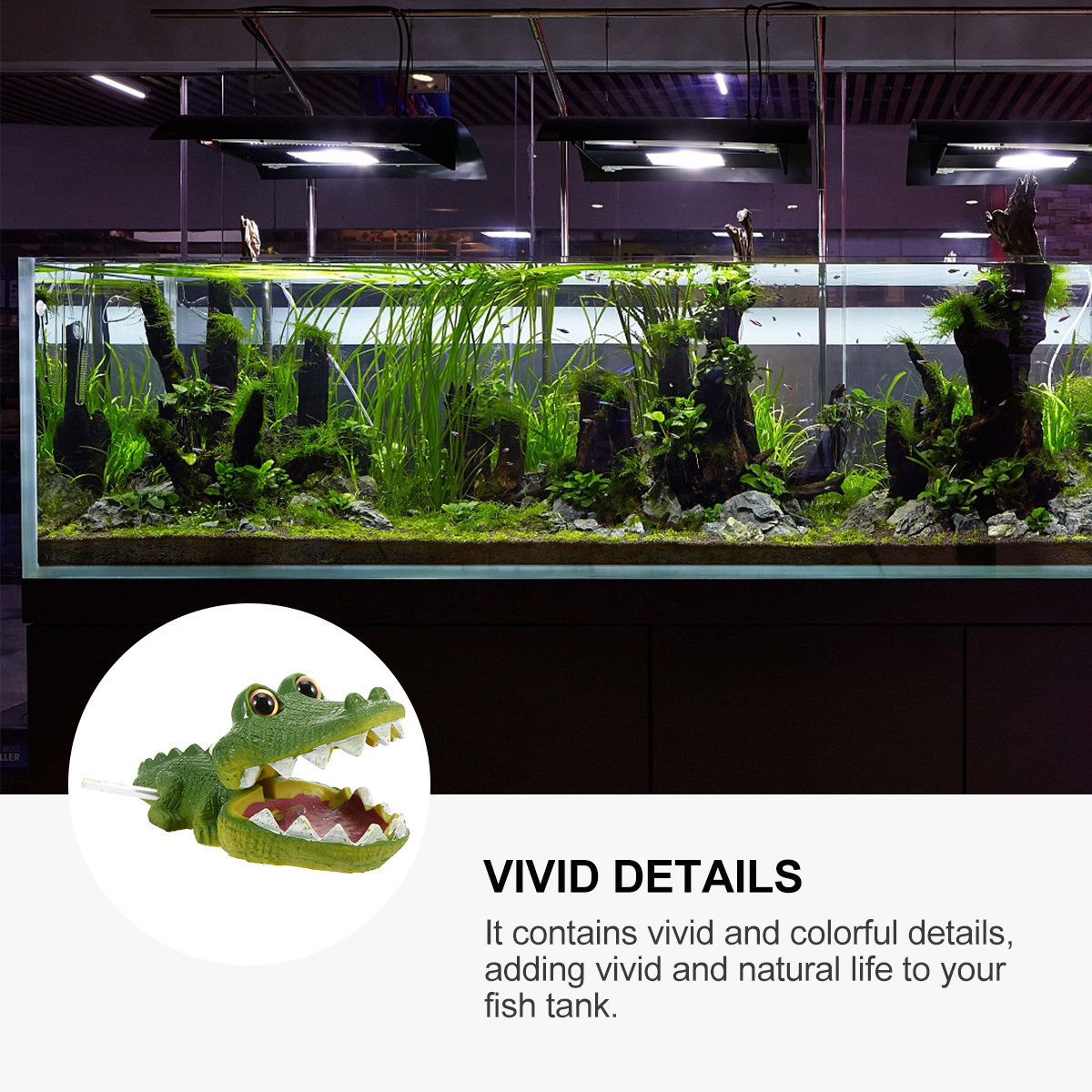 Kreativer Harz-Alligator-Bubbl – Aquarium Fish Alligator Bewertung und Preis
