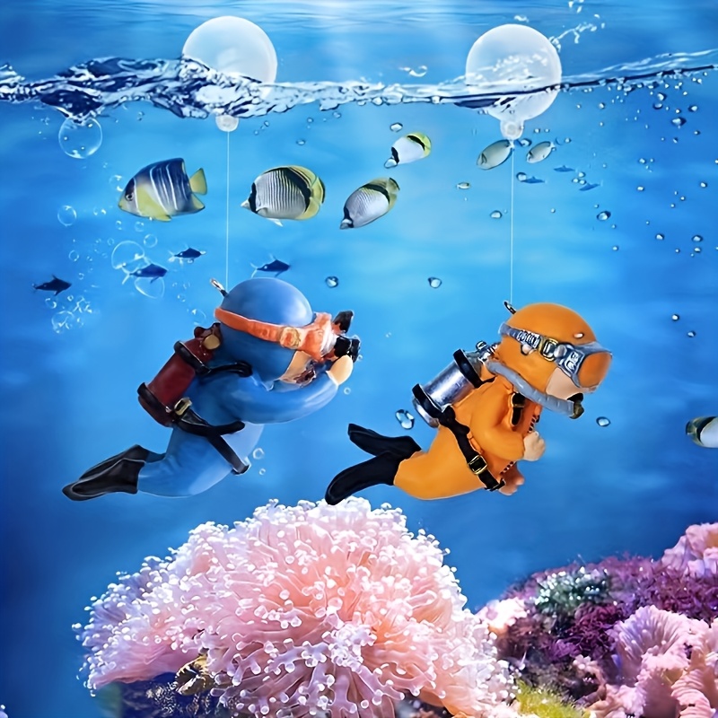 2 Stück lebendige Taucher-Aqua – Aquarium Fish Cartoon Bewertung und Preis