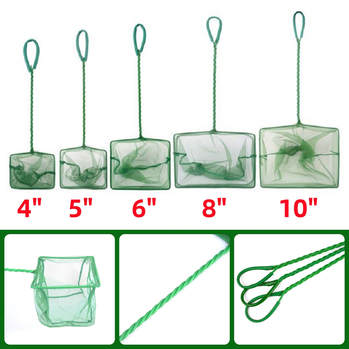 3 ~ 10 Zoll Tragbare Nylon Grü – Aquarium Fish Green Bewertung und Preis