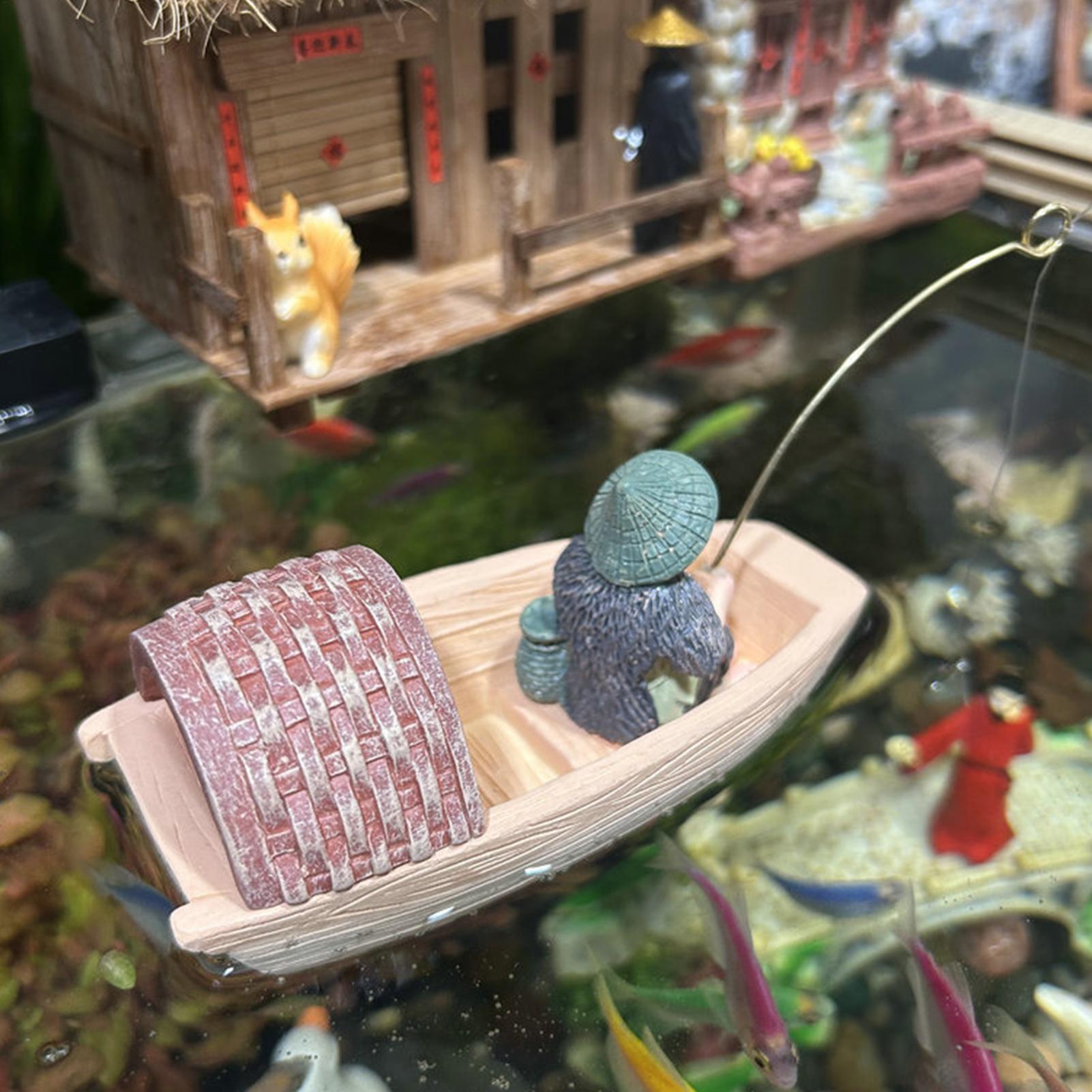 Schwimmende Fischerboot-Dekora – Aquarium Fish Cartoon Bewertung und Preis
